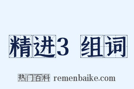 精进3组词是什么意思的图片